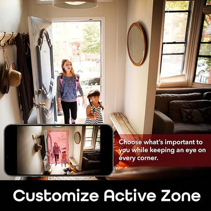 Scope indoor 1080p HD Smart Auto-Tracking Security Camera, White, Motion Only