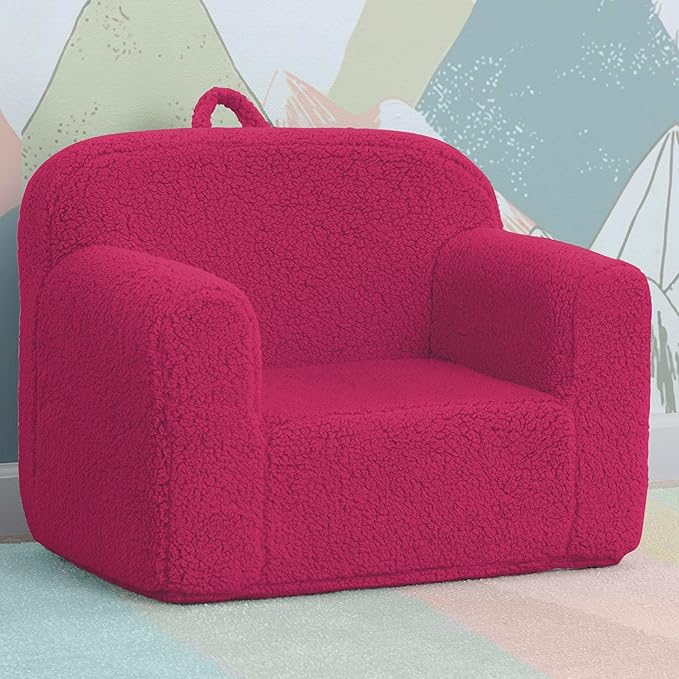 Delta Children Cozee Sherpa Chair, Hot Pink