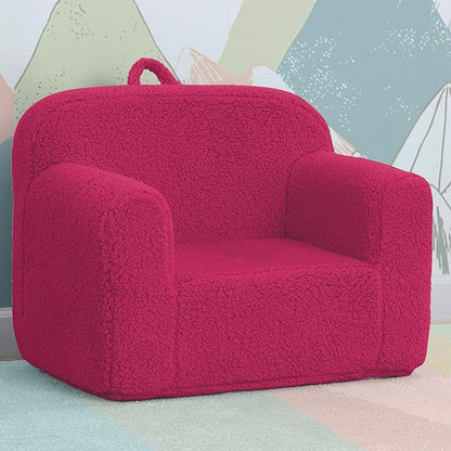 Delta Children Cozee Sherpa Chair, Hot Pink