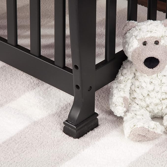 DaVinci Kalani 4-in-1 Convertible Mini Crib in Ebony | Greenguard Gold Certified