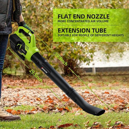 Leaf Blower Cordless, 580CFM/160MPH Electric Leaf Blower with 4.0Ah Battery Powered, Blower with Extension Nozzle, Lightweight Leaf Blowers for Lawn Care, Yard, Garage, Patio & Sidewalk Blowing