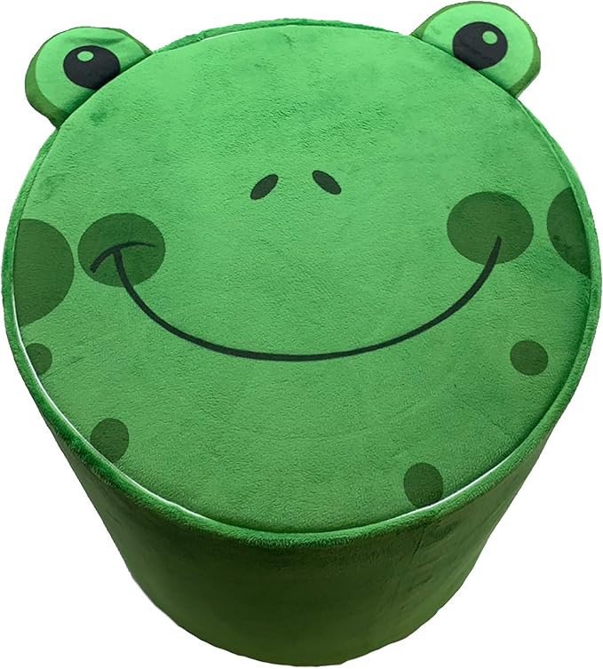 Storl Organizer Storage Stool for Toy and Cloth and Kids Stool (Frog, 12Wx13H)
