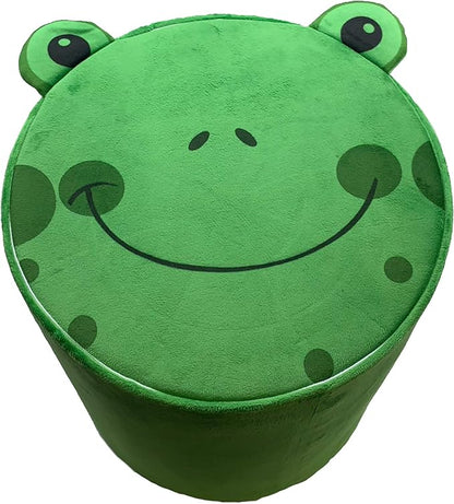 Storl Organizer Storage Stool for Toy and Cloth and Kids Stool (Frog, 12Wx13H)