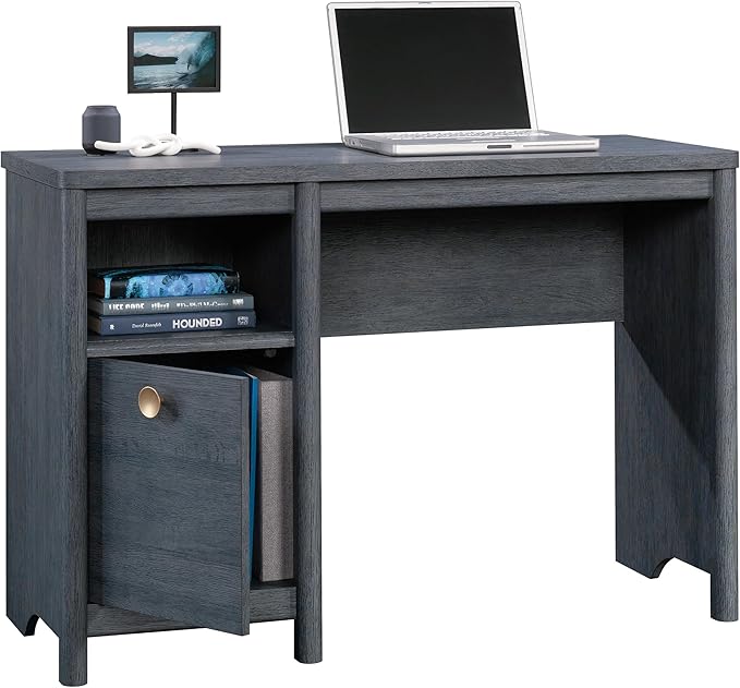 Sauder Dover Edge Home Office Desk, L: 43.15" x W: 17.24" x H: 29.09", Denim Oak Finish