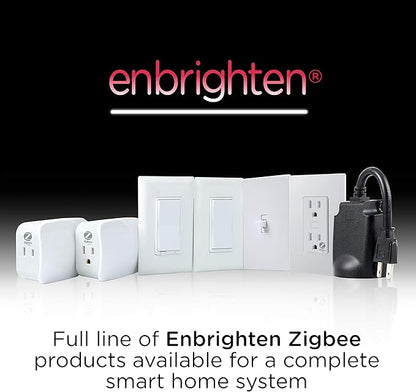 Enbrighten Zigbee Smart Light Switch, QuickFit & SimpleWire, Pairs Directly with Echo Show 10, Echo Studio, Eero Pro 6, Alexa & Google Assistant, Smart Light Switch, 43078