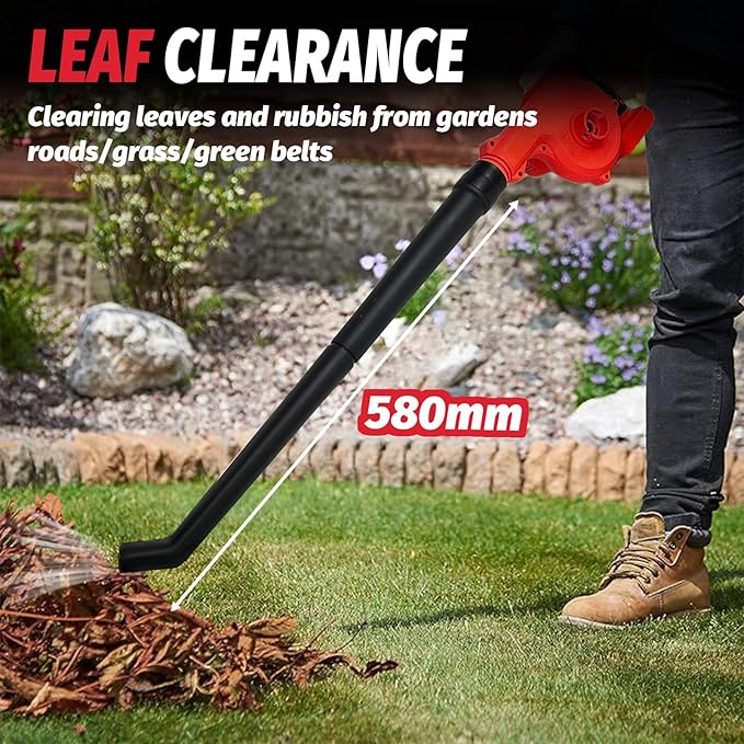 PEDONYMini Cordless Leaf Blower for Milwaukee 18V Battery, Vacuum150CFM Up to 120MPH, 2-in-1 Handle Electric Blower(Battery Not Included)