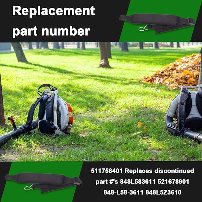 2 Pack 511758401 Leaf Blower Shoulder Straps for RedMax EBZ8500RH EB4401 EB4300 EBZ8500 EBZ8050RH EBZ8050 EBZ8001RH EBZ8001 EBZ7500RH EBZ7500 EBZ6500RH EBZ6500 EBZ8000