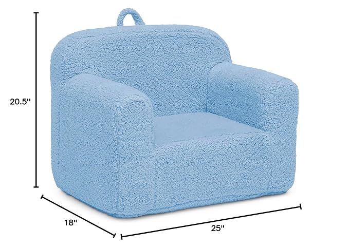 Delta Children Cozee Sherpa Chair, Powder Blue