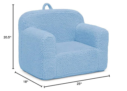 Delta Children Cozee Sherpa Chair, Powder Blue