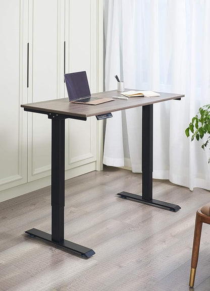 Kaboon Universal Tabletop 55"x27.5", Solid One-Piece Melamine Table Top, Double Desk L-Desk DIY, Home and Office Countertop,Eucalyptus/Dark Walnut