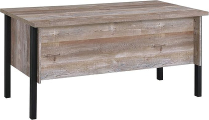 Coaster Furniture Samson 4-Drawer Writing Desk Weathered Oak and Black 801950