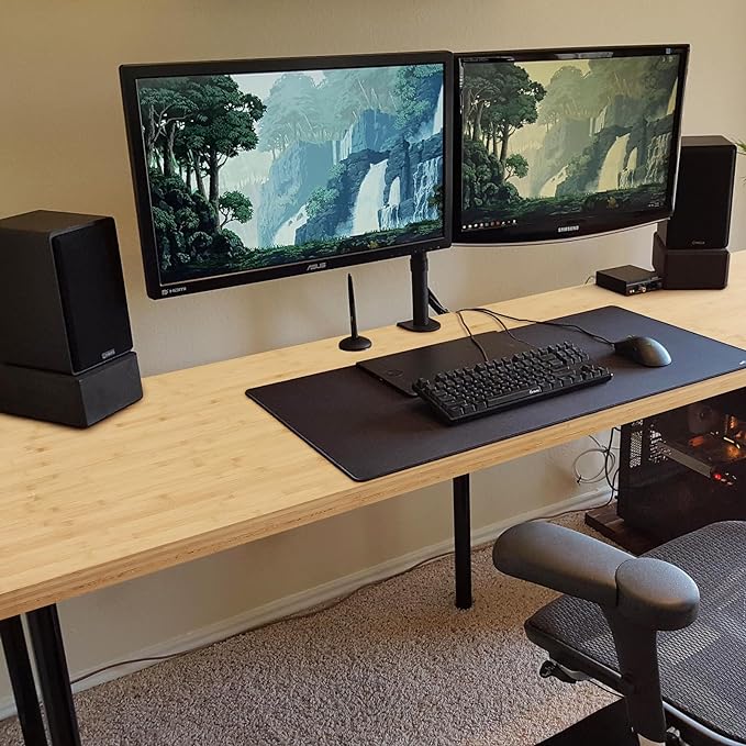 VEVOR Bamboo Table Top, 70.9" x 29" x 1.5", 330 lbs Load Capacity, Universal Solid One-Piece Bamboo Desktop for Height Adjustable Electric Standing Desk Frame, Rectangular Countertop for Home & Office