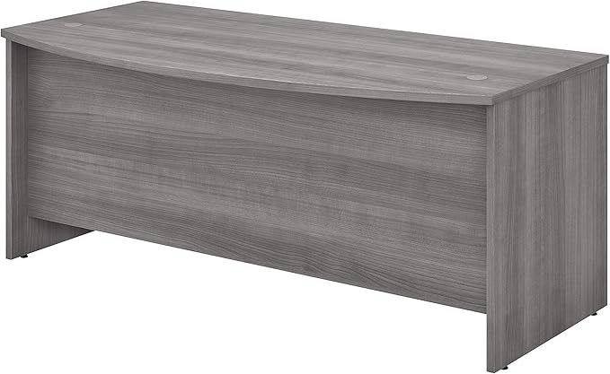 Bush Business Furniture Studio C Bow Front Desk, Computer Table for Home or Professional Office, 72W x 36D, Platinum Gray