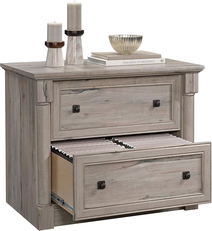 Sauder Palladia Lateral File, L: 36.81" x W: 22.01" x H: 29.61", Split Oak finish