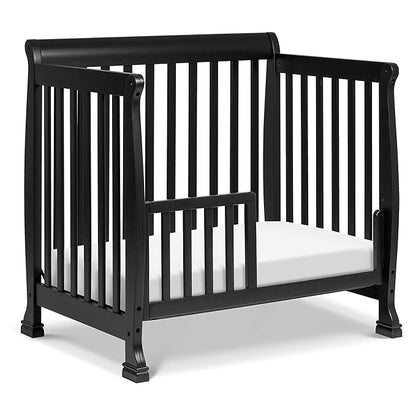 DaVinci Kalani 4-in-1 Convertible Mini Crib in Ebony | Greenguard Gold Certified