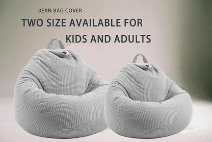 3 Ft Bean Bag Chair Cover (No Filler) Stuffed Animal Storage Bean Bag Cover for Pets Dogs/Cats Bed Corduroy Stuffed for Organizing Plush Toys