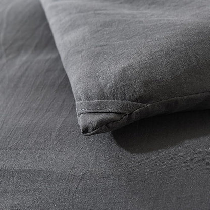Dark Gray Comforter Set King, Solid Grey Down Alternative Bedding Comforter Set, Breathable Fluffy Microfiber Comforter King Size (104"x90") for All Seasons with Pillowcase…