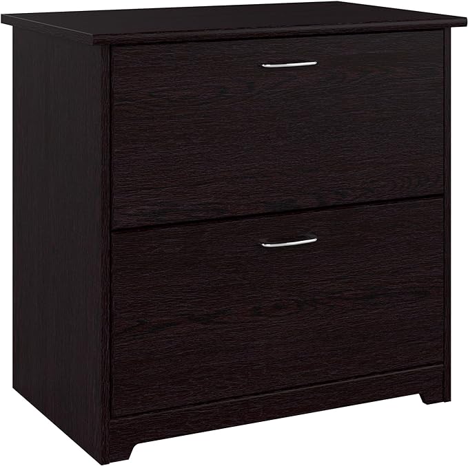 Bush Business Furniture Cabot 2 Drawer Lateral File Cabinet | Letter, Legal, and A4-size Document Storage for Home Office, 32W, Espresso Oak
