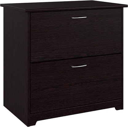 Bush Business Furniture Cabot 2 Drawer Lateral File Cabinet | Letter, Legal, and A4-size Document Storage for Home Office, 32W, Espresso Oak