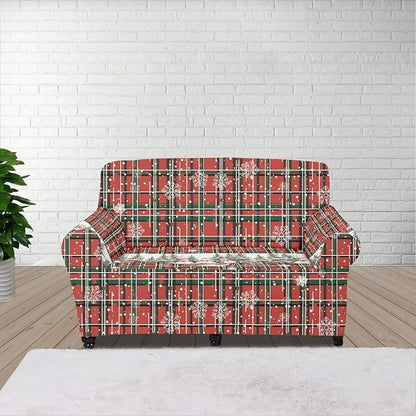 FKELYI Christmas Decorations Sofa Couch Cover Comfortable Furniture Protector Easy Going Stretch Sofa Slipcover with Elastic Bottom M
