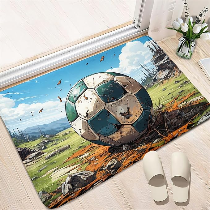 Football Rug for Boys Bedroom - Kids Rug Football Rug Basketball Rugs for Teen Boys Bedroom Football Carpet for Boys Bedroom Football Rugs for Boys Girls Sports Room,2'×3'