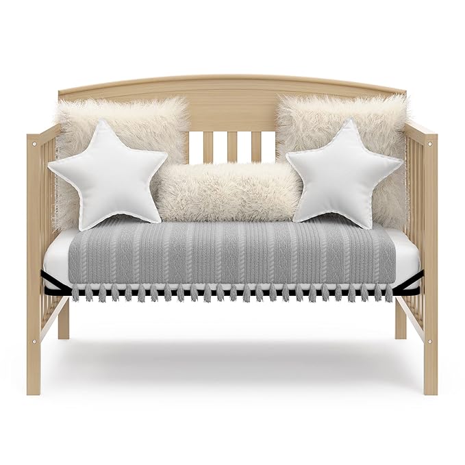 Graco Benton 5-in-1 Convertible Crib (Driftwood) – GREENGUARD Gold Certified, Converts from Baby Crib to Toddler Bed, Daybed and Full-Size Bed, Fits Standard Full-Size Crib Mattress