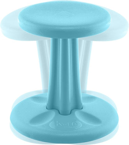 Kore Kids Wobble Chair - Flexible Seating Stool for Classroom & Elementary School, ADD/ADHD - Made in The USA - Age 6-7, Grade 1-2, Pale Blue (14in)