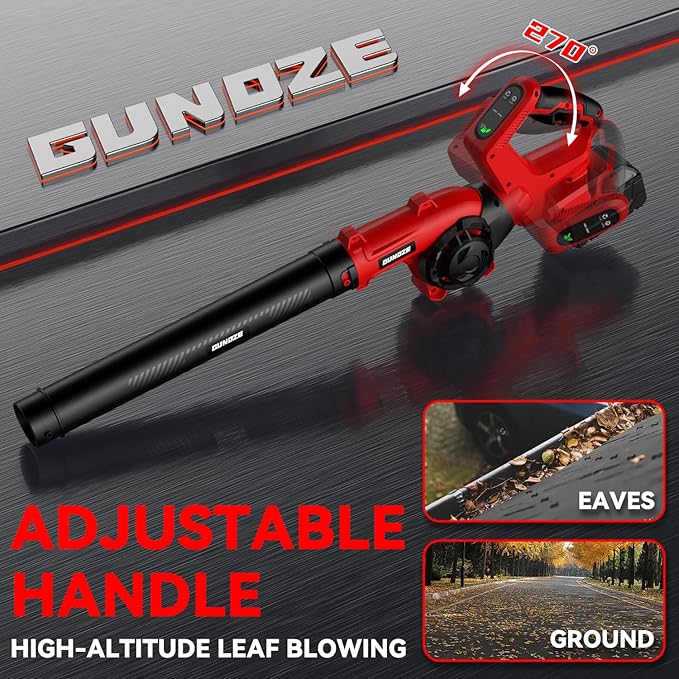 Leaf Blower, Cordless Leaf Blower for Milwaukee M18 Battery, 3 Speed Modes Up to 200MPH, 270° Rotatable Electric Leaf Blower with 4 Blowing Nozzles for Lawn Care and Yard(Battery Not Included)