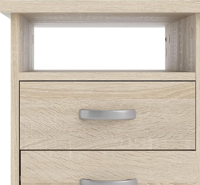 Tvilum, Oak Structure Walden Desk with 5 Drawers
