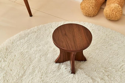 Rubber stools Seating for Kindergarten-Walnut