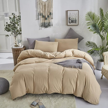 Champagne Comforter Twin Solid Champagne Deep Beige Bedding Set Lightweight Girls Soft Champagne Blanket Boys 3 PCs Durable Hotel Quality Comforter Set Twin