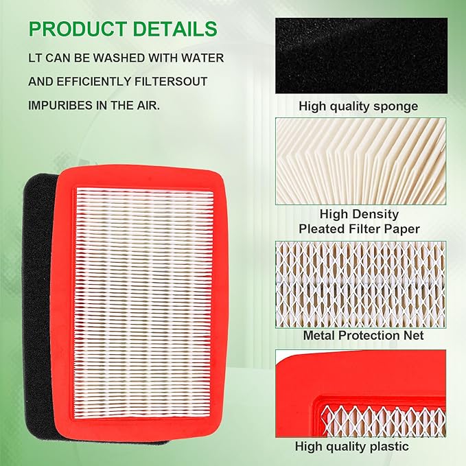 544271501 512654101 Air Filter & Pre Filter for Redmax EBZ8500 EBZ7500 EBZ8000 EBZ8001 EBZ8050 EBZ8050RH EBZ8500RH Husqvarna 170BF 180BF 180BT 370BFS 380BFS 570BFS 580BFS T4012-82310 T4012-82320