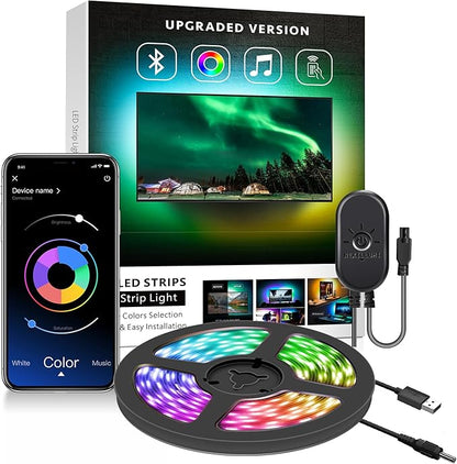 Nexillumi LED Lights for TV, 6.56ft TV LED Backlight for 24-31 Inch, RGB LED Strip Lights Behind TV, APP Remote Control Music Sync TV Led Lights for Bedroom