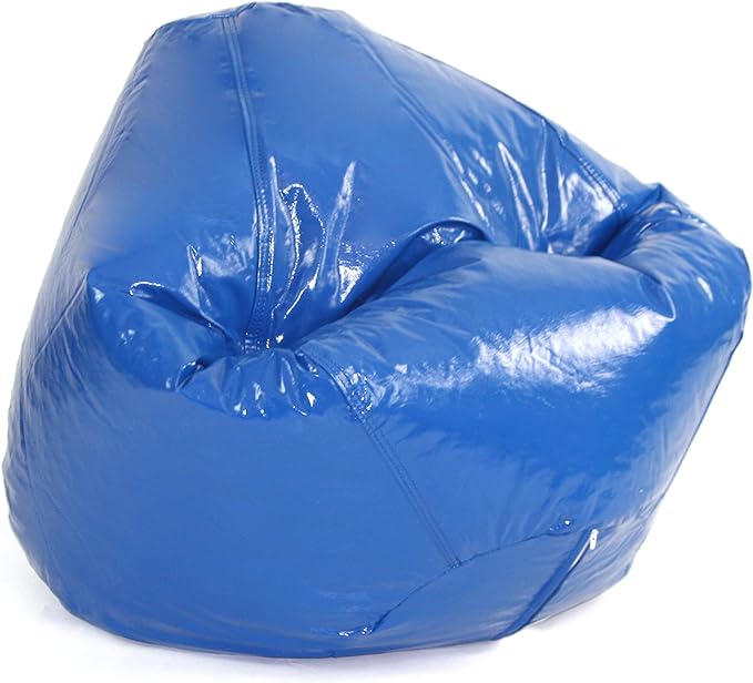 Wet Look Vinyl Bean Bags, Jr Child, Ntcl Blue