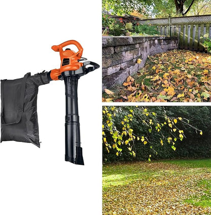 OwnMy Universal Leaf Vacuum Blower Bag Black Leaf Vacuum Bag Leaf Blower Replacement Bag with 3 Fasten Ties, Adjustable Leaf Blower Mulcher Bag Bottom Debris Zipper Bag Fallen Leaves Collection Bag