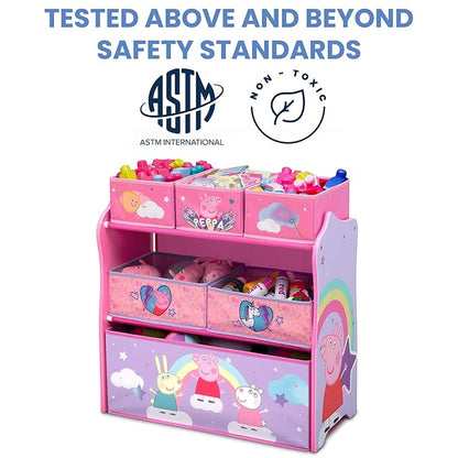 Delta Children Design & Store 6 Bin Toy Storage Organizer, Peppa Pig