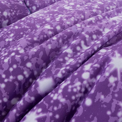 Holawakaka Kids Space Star Glitter Comforter Set Ombre Blue & Purple Print Bedding Set Twin/Twin XL Size Girls Boys Dorm Gradient Galaxy Bed Sets (Blue Purple, Twin)