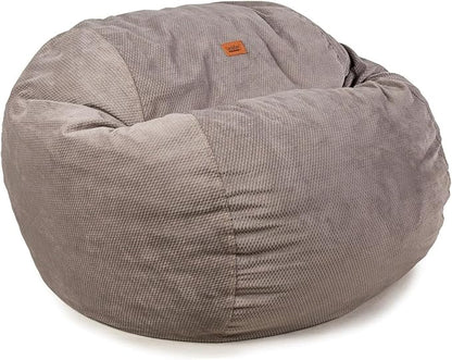 CordaRoy's Chenille Bean Bag Chair, Convertible Chair Folds from Bean Bag to Lounger, As Seen on Shark Tank, Charcoal - King Size