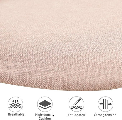 Desk Chair Small Armless, Comfy Home Office Chair with Fabric Seating Cushion and Plastic Low-Back, Adjustable Swivel Study Computer Task Chair for Student Children Kids with Rolling Wheels, Pink