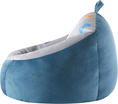 Heritage Kids Micromink Squishy Bean Bag Chair for Kids Ages 3+, Gamer