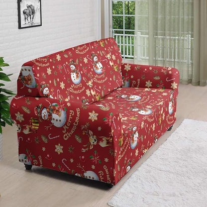 FKELYI Christmas Ornaments Sofa Slipcover Stretch Sofa Couch Cover for Indoor Non-Slip Furniture Protector Washable Sofa Slipcovers L