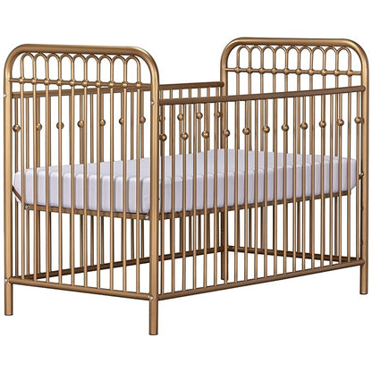 Little Seeds Monarch Hill Ivy Metal Crib, Gold