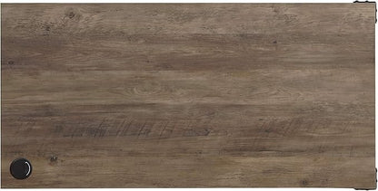 NicBex Laik-DW-00068-DX Desks, 48" W x 48" D x 31" H, Rustic Oak+Black