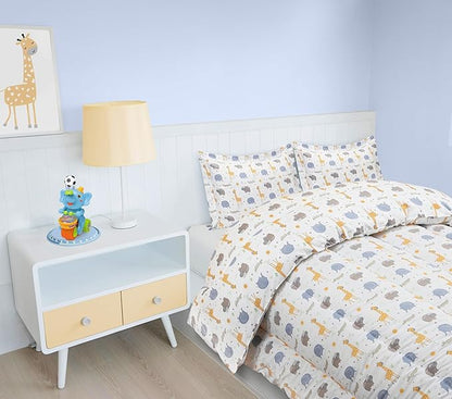 Utopia Bedding All Season Safari Comforter Set with 2 Pillow Cases, 3 Piece Soft Brushed Microfiber Kids Bedding Set for Boys/Girls, Machine Washable (Twin)