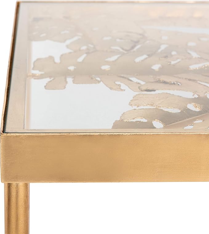 Safavieh Home Office Leilani Gold Leaf Palm Leaf Desk