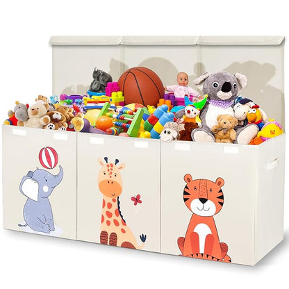 Zebra Baby Toy Chest For Boys & Girls - Stylish & Versatile Plush Animal Holder & Kids Toy Organizer Makes Playroom Organization Easy -