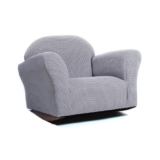 Keet Roundy Rocking Kid's Chair, Brown Gingham