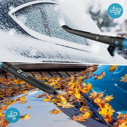 Leaf Blower Cordless with Battery and Charger, 21V Brushless 8000mAh 5 Speeds Adjustable Cordless Battery Powered Blower for Lawn Care, Electric Leaf Blower Cordless with 2 Batteries Cordless Blower