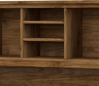Bush Furniture Somerset Desk Hutch, Attachment with Shelves and Cabinets for Home Office, 72W, Fresh Walnut