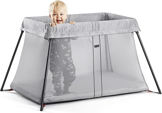 BabyBjörn Travel Crib Light, Silver, One size